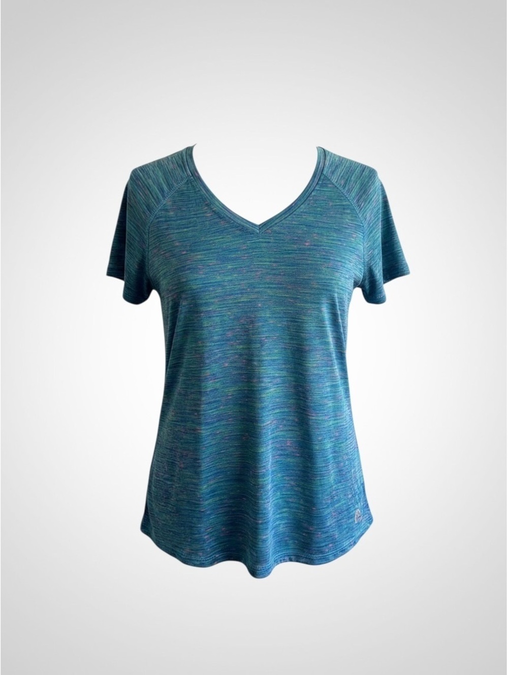 RBX blue space-dye V-neck athletic tee